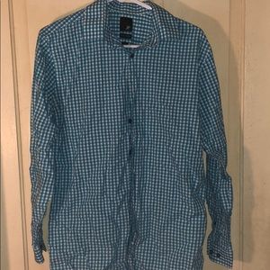 J. Ferrar Plaid Dress Shirt